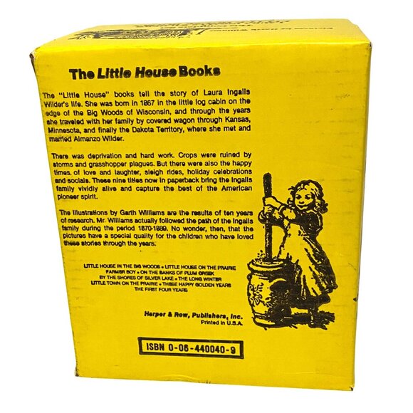 Laura Ingalls Wilder Little House Books Box Set Yellow Paperback Middle Grade - Picture 3 of 14